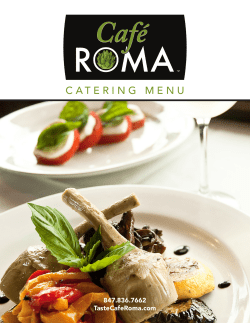 Catering Menu