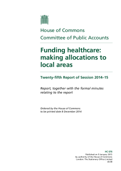 Making allocations to local areas