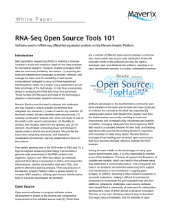 RNAseq Open Source Tools 101 revision 3