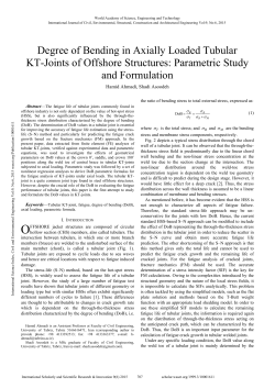 Degree of Bending in Axially Loaded Tubular KT
