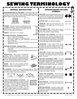 sewing terminology