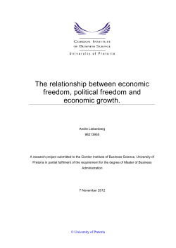 The relationship between economic freedom, political freedom and