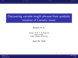 Discovering variable length phrases from symbolic notation of