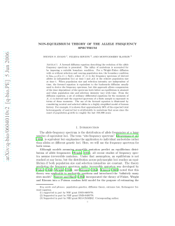 arXiv:q-bio/0604010v2 [q-bio.PE] 5 Jun 2006