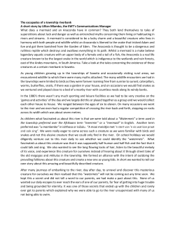 The escapades of a township riverbank A short story by Lillian