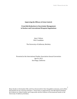 Improving the Efficacy of Arms Control