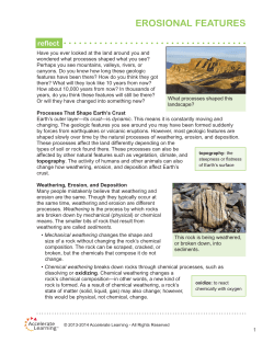erosional features