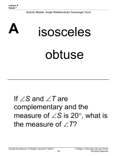 A isosceles obtuse - Spring Branch ISD