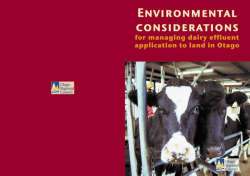 Environmental Considerations for Managing Dairy Effluent