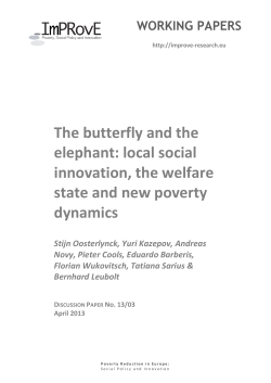 The butterfly and the elephant: local social innovation
