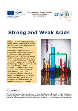 Strong and Weak Acids Module