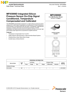 MPX5999D Integrated Silicon Pressure Sensor On-Chip