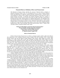 Financial Distress: Definition, Effects and Measurement 489