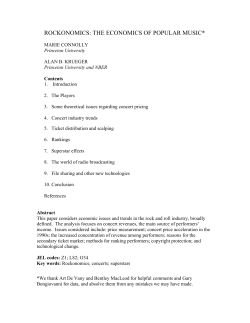 rockonomics: the economics of popular music