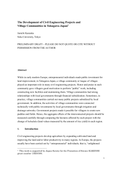 The Development of Civil Engineering Projects and Village