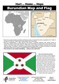 Burundian Map and Flag - Australian Lutheran World Service