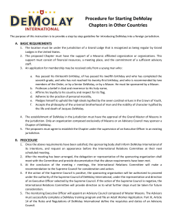 Procedure for Starting DeMolay Chapters in Other Countries