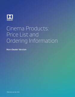 Dolby Cinema Product Price List