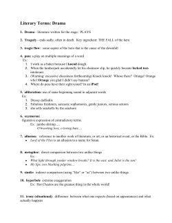 Literary Terms: Drama