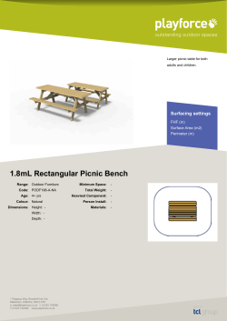 1.8mL Rectangular Picnic Bench