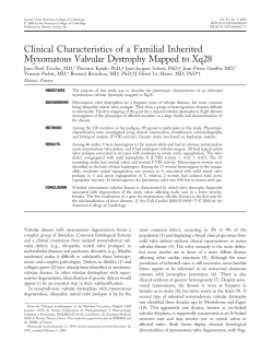 Clinical characteristics of a familial inherited myxomatous valvular