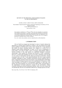 REVIEW OF THE PRINCIPAL MECHANISM OF RADON IN THE