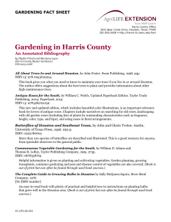 Gardening in Houston - AgriLife Extension County Offices