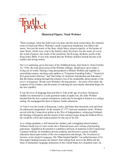 Historical Figure: Noah Webster