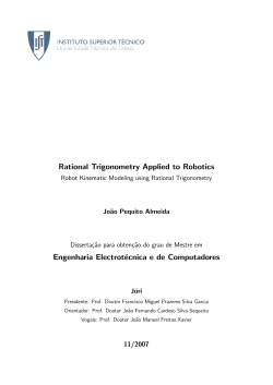 Rational Trigonometry Applied to Robotics Engenharia