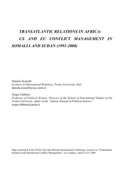 Transatlantic relations in Africa. US and EU