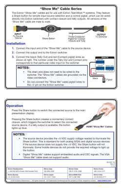 "Show Me" Cable Series Setup Guide