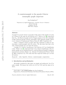 A counterexample to the pseudo 2-factor isomorphic graph conjecture