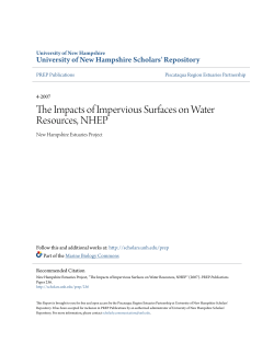 The Impacts of Impervious Surfaces on Water Resources, NHEP