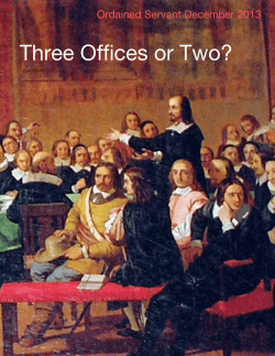 Ordained Servant Online A Journal for Church Officers