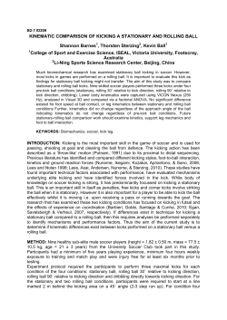 KINEMATIC COMPARISON OF KICKING A STATIONARY AND