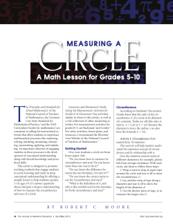 A Math Lesson for Grades 5-10 - Circle - Adventist