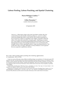 Labour Pooling, Labour Poaching, and Spatial Clustering