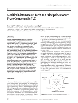 Modified Diatomaceous Earth as a Principal Stationary Phase