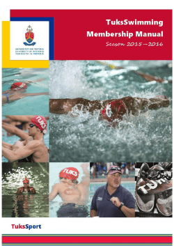 new swimming parents - University of Pretoria