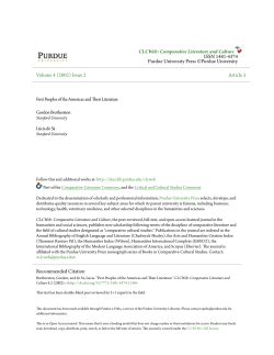 First Peoples of the Americas and Their Literature - Purdue e-Pubs