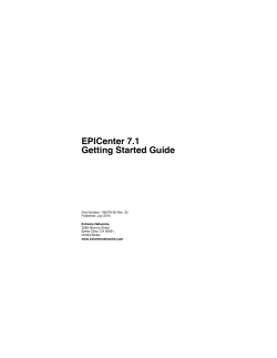 EPICenter 7.1 Getting Started Guide