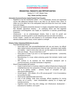 ARGENTINA: INSIGHTS AND OPPORTUNITIES