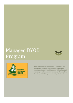 Managed BYOD Program - Rosebud Secondary College