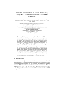 Behavior Preservation in Model Refactoring using DPO