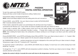 PHOENIX DIGITAL CONTROL OPERATION