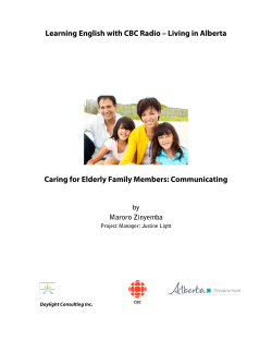Caring for Elder Family Members: Communicating