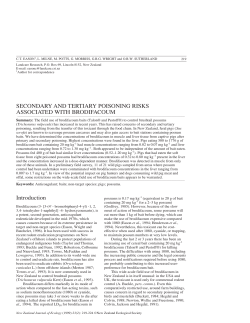 secondary and tertiary poisoning risks associated with brodifacoum