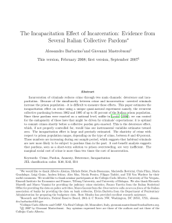 The Incapacitation Effect of Incarceration: Evidence from - Cerge-Ei