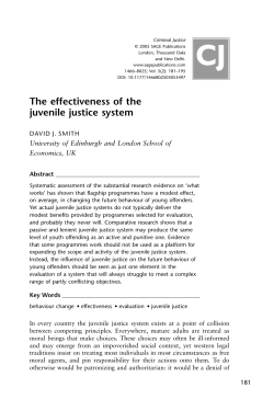 The effectiveness of the juvenile justice system