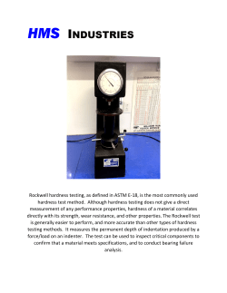 Rockwell hardness testing, as defined in ASTM E